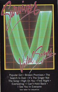 Survivor - Vital Signs - Used Cassette 1984 Scotti Bros Tape - Classic Rock - Shuga Records