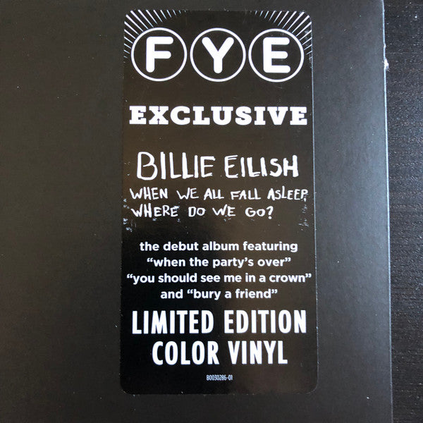 Billie Eilish ‎– When We All Fall Asleep, Where Do We Go? - New LP Record 2019 Darkroom/FYE Exclusive Baby Blue Vinyl - Indie Pop - Shuga Records