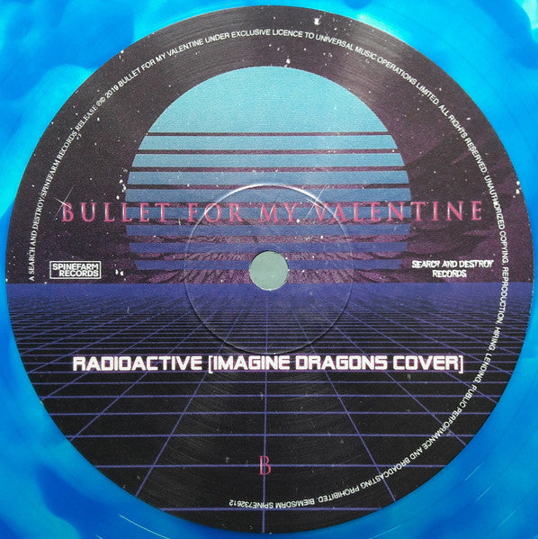 Bullet For My Valentine - Gravity (Gunship Remix) / Radioactive - New 10" Single Record 2019 Spinefarm Search And Destroy Blue Marbled Vinyl - Nu Metal / Metalcore - Shuga Records