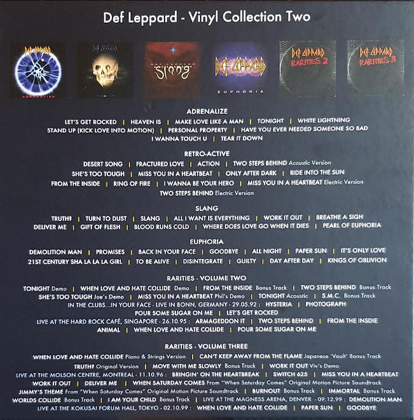 Def Leppard – Vinyl Collection Volume Two - New 10 LP Record Box Set 2019 UMC 180 gram Vinyl & Book - Hard Rock / Pop Rock