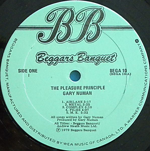 Gary Numan - The Pleasure Principle - Mint- LP Record 1979 Beggars Banquet Canada Original Vinyl - New Wave / Synth-pop - Shuga Records