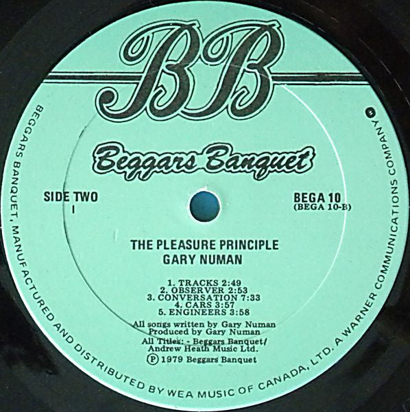 Gary Numan - The Pleasure Principle - Mint- LP Record 1979 Beggars Banquet Canada Original Vinyl - New Wave / Synth-pop - Shuga Records