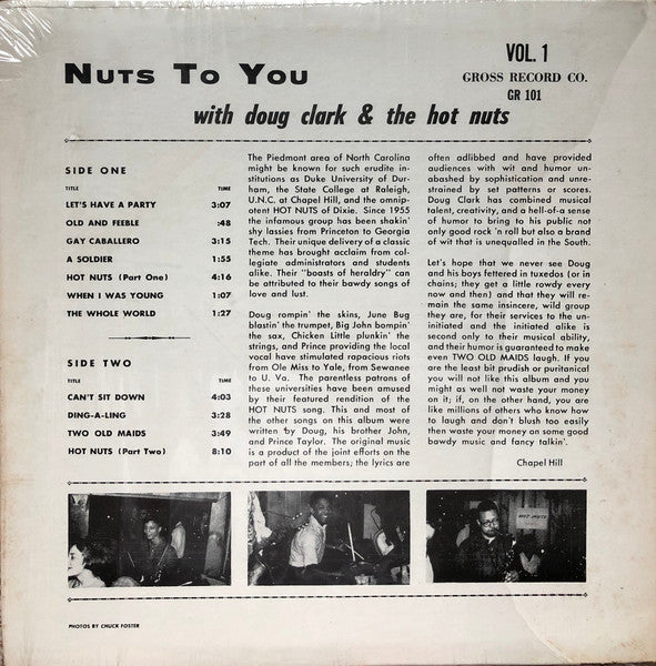 Doug Clark And The Hot Nuts - Nuts To You Vol. 1 - VG+ LP Record 1964 Gross USA Vinyl - Soul / Rhythm & Blues / Comedy - Shuga Records
