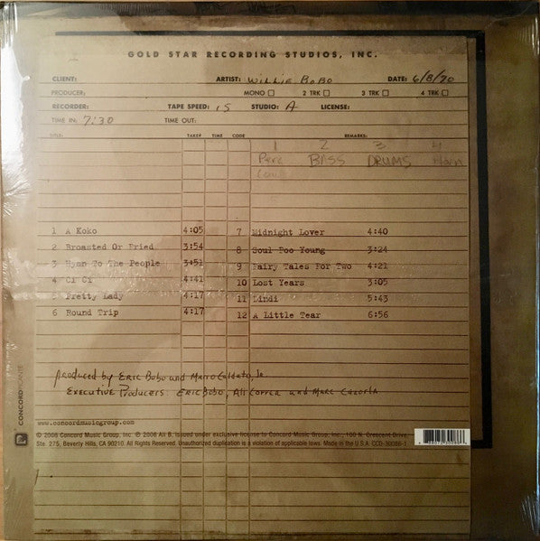 Willie Bobo - Lost And Found (Demo Tapes 1970-1976) - Mint- 2 LP Record 2006 Concord USA vinyl - Jazz-Funk / Latin / Soul