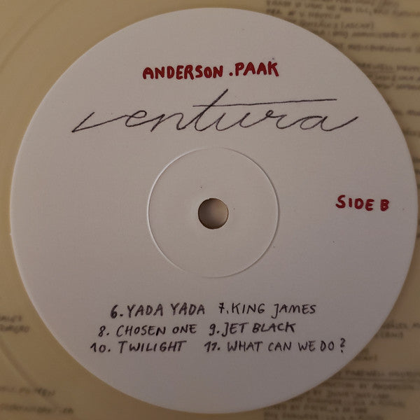 Anderson .Paak - Ventura - Mint- LP Record 2019 Aftermath USA Milky Clear Vinyl - Hip Hop / Funk - Shuga Records
