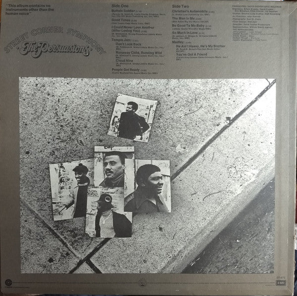 The Persuasions - Street Corner Symphony (1972) - VG+ LP Record 1977 Capitol USA Vinyl - Soul / Rhythm & Blues - Shuga Records