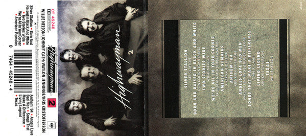 Waylon Jennings, Willie Nelson, Johnny Cash, Kris Kristofferson - Highwayman 2 - New Cassette 1990 Columbia USA Tape - Country / Country Rock - Shuga Records