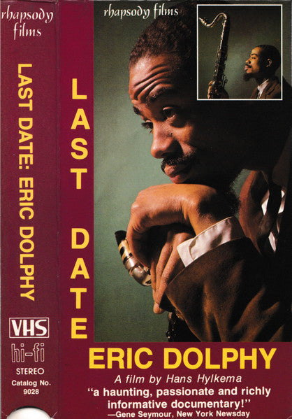 Eric Dolphy - Last Date: Eric Dolphy - Mint- VHS Tape 1991 Rhapsody Films USA - Jazz - Shuga Records