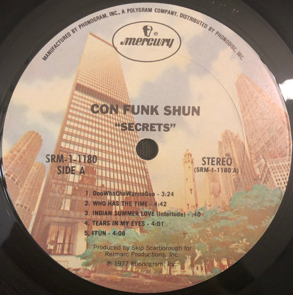 Con Funk Shun - Secrets - VG+ LP Record 1977 Mercury USA Vinyl & Insert - Disco / Funk / Soul - Shuga Records