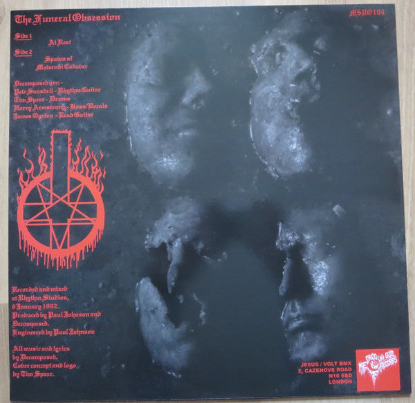 Decomposed - The Funeral Obsession (1992) - New LP Record 2019 Me Saco Un Ojo UK Vinyl & Insert - Death Metal - Shuga Records
