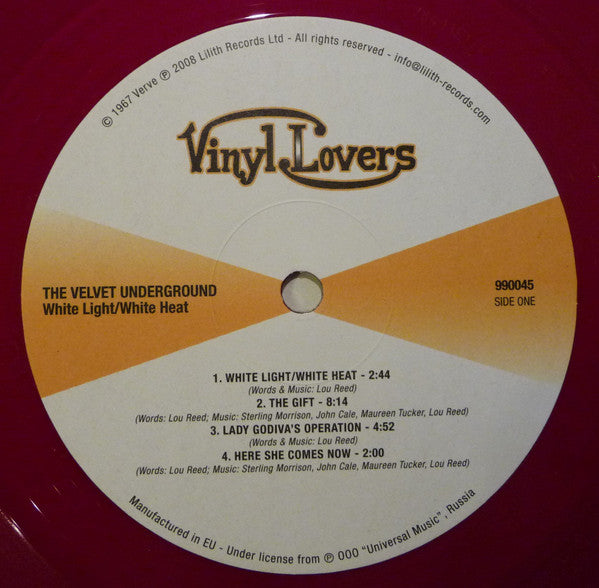The Velvet Underground - White Light / White Heat (1968) - Mint- LP Record 2008 Vinyl Lovers Clear Purple Vinyl - Art Rock / Avantgarde - Shuga Records