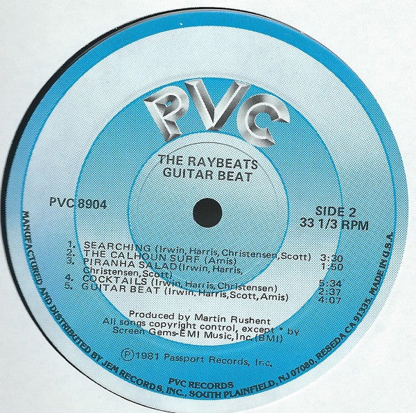 The Raybeats - Guitar Beat - VG+ LP Record 1981 PVC USA Vinyl - Garage Rock / Surf Rock - Shuga Records