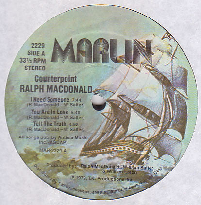 Ralph MacDonald - Counterpoint - VG+ LP Record 1979 Marlin US Vinyl - Disco / Latin - Shuga Records