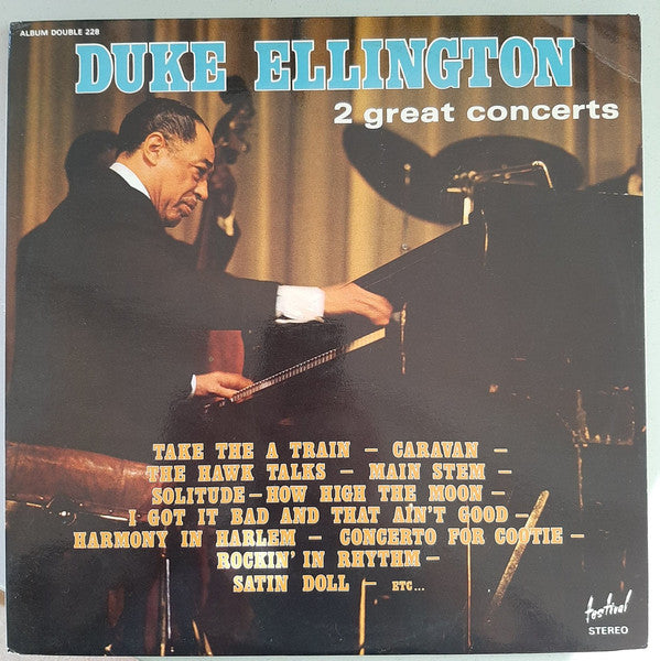 Duke Ellington - 2 Great Concerts - Mint- 2 LP Record 1965 Disques Festival France Vinyl - Jazz / Big Band - Shuga Records