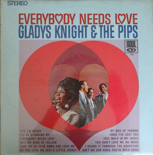Gladys Knight & The Pips - Everybody Needs Love - VG LP Record 1967 Soul USA Stereo Original Vinyl - Soul / Funk / R&B - Shuga Records