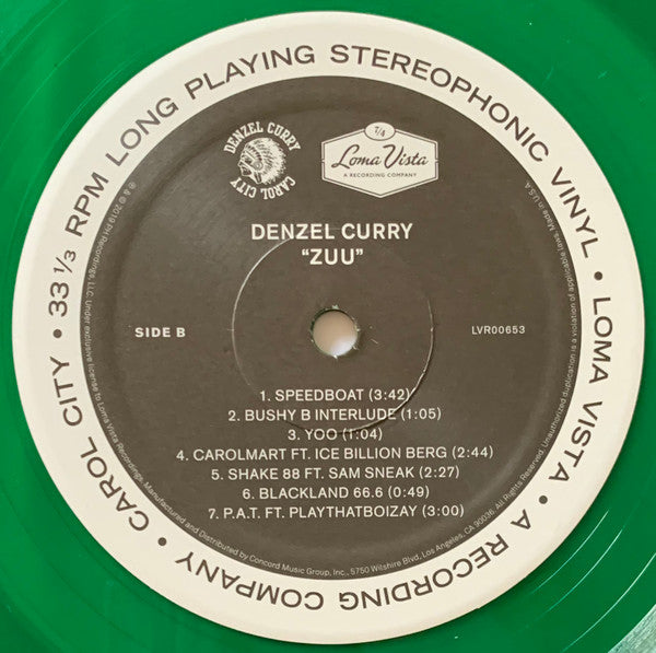 Denzel Curry - ZUU - Mint- LP Record 2019 Loma Vista Green 180 gram Vinyl - Hip Hop / Hardcore Hip-Hop - Shuga Records