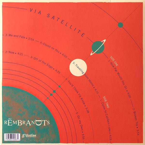 The Rembrandts - Via Satellite - New LP Record 2019 Blue Élan Orange Vinyl - Pop Rock / Power Pop - Shuga Records