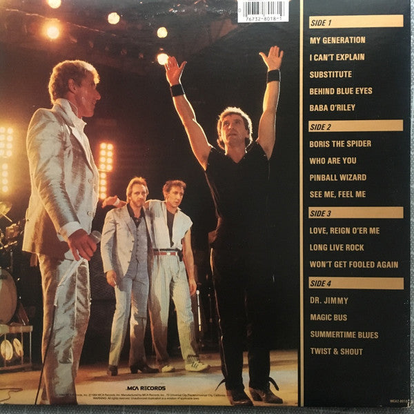 The Who - Who's Last - VG+ 2 LP Record 1984 MCA USA Vinyl - Rock & Roll / Pop Rock / Mod - Shuga Records