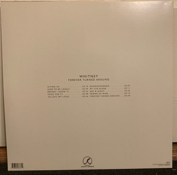 Whitney - Forever Turned Around - New LP Record 2019 Secretly Canadian Black Vinyl & Download - Chicago Indie Rock / Soft Rock - Shuga Records