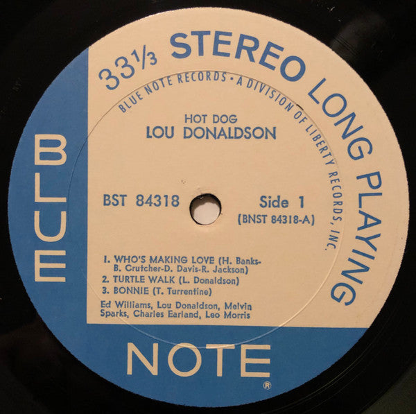 Lou Donaldson – Hot Dog - VG+ LP Record 1969 Blue Note USA Vinyl - Jazz / Jazz-Funk / Soul-Jazz