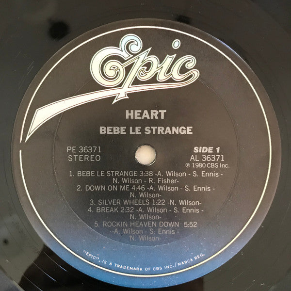Heart - Bebe Le Strange (1980) - Mint- LP Record 1981 Epic USA Vinyl - Pop Rock / Classic Rock - Shuga Records