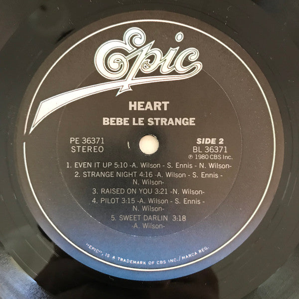 Heart - Bebe Le Strange (1980) - Mint- LP Record 1981 Epic USA Vinyl - Pop Rock / Classic Rock - Shuga Records