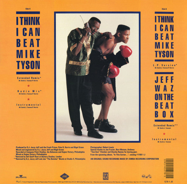 D.J. Jazzy Jeff And The Fresh Prince - I Think I Can Beat Mike Tyson - VG+ 12" Single Record 1989 Jive USA Vinyl - Hip Hop / Pop Rap - Shuga Records