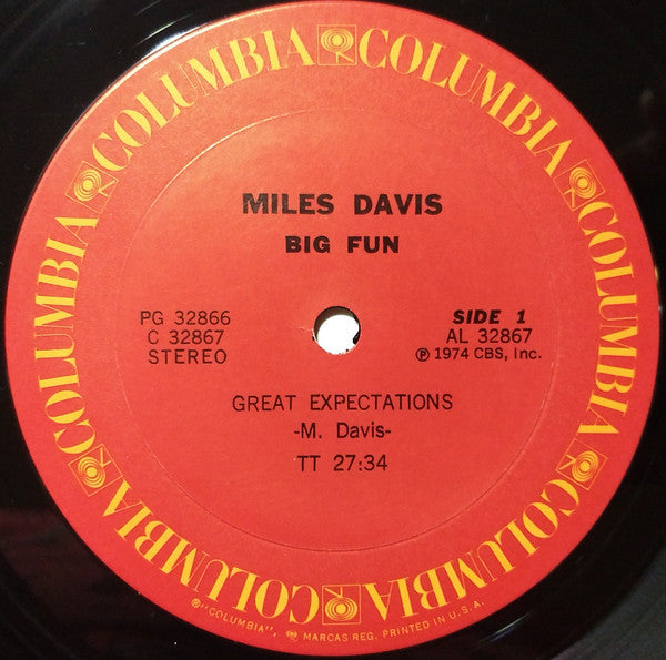 Miles Davis - Big Fun - VG+ 2 LP Record 1974 Columbia USA Vinyl - Jazz / Fusion / Jazz-Funk - Shuga Records