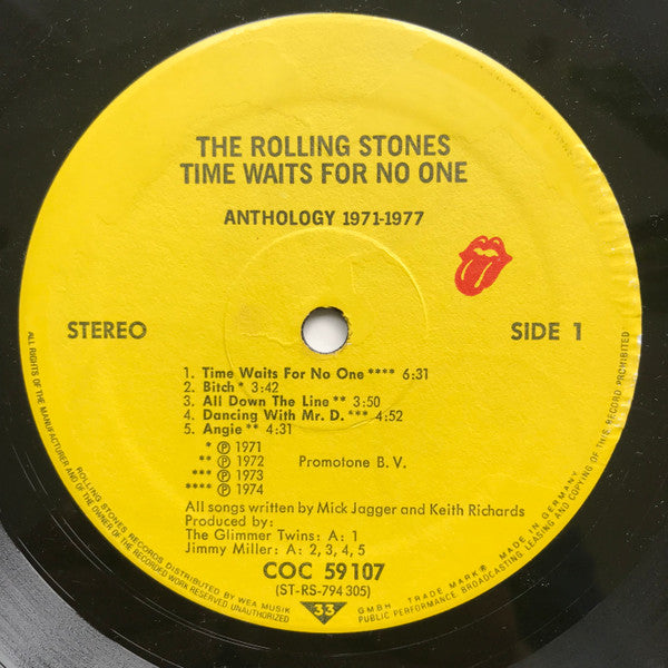 The Rolling Stones - Time Waits For No One (Anthology 1971-1977) - Mint- LP Record 1979 Germany Vinyl - Classic Rock / Blues Rock - Shuga Records