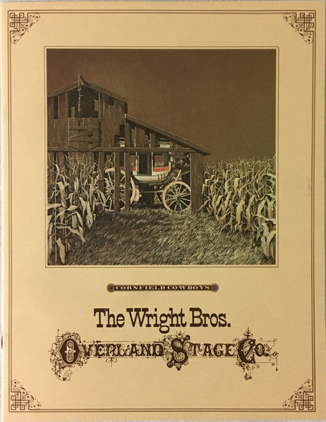 The Wright Brothers Overland Stage Company - Cornfield Cowboys - VG+ LP Record 1975 Wright & Perry USA Private Press Vinyl, Insert & Booklet - Bluegrass / County / Country Rock - Shuga Records