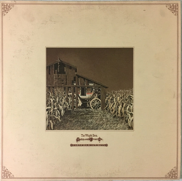 The Wright Brothers Overland Stage Company - Cornfield Cowboys - VG+ LP Record 1975 Wright & Perry USA Private Press Vinyl, Insert & Booklet - Bluegrass / County / Country Rock - Shuga Records
