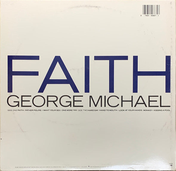 George Michael - Faith - VG+ (VG Cover) LP Record 1987 Columbia USA Original Vinyl & Insert - Soft Rock / Pop / R&B - Shuga Records