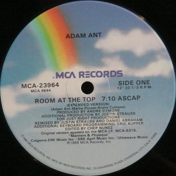 Adam Ant - Room At The Top (Extended Version) - Mint- 12" Single Record 1990 MCA USA Vinyl - Synth-pop / Pop / House