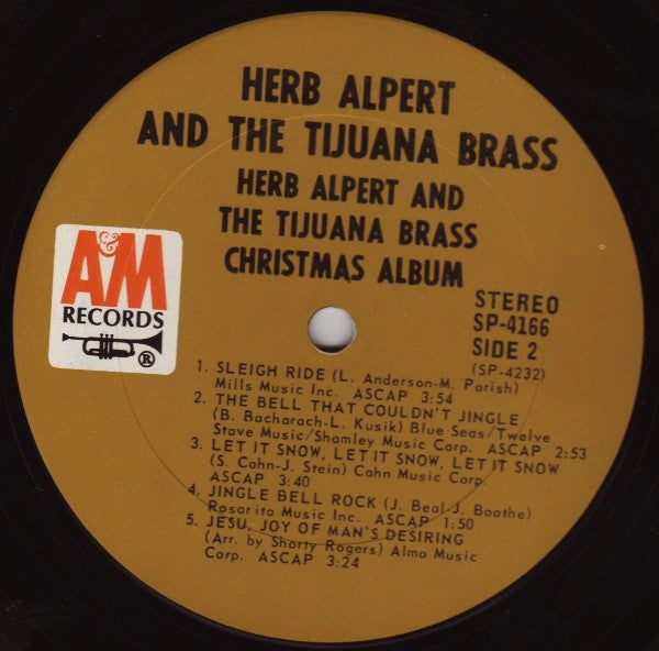 Herb Alpert & The Tijuana Brass - Christmas Album (1968) - VG+ LP Record 1968 A&M USA Original Press Vinyl - Jazz / Jazz Latin / Holiday - Shuga Records