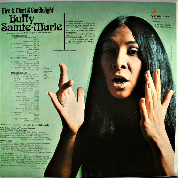 Buffy Sainte-Marie - Fire & Fleet & Candlelight - Mint- LP Record 1967 Vanguard USA Original Vinyl - Folk - Shuga Records