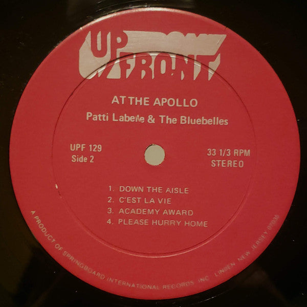 Patti LaBelle & The Bluebelles – At The Apollo - Mint- LP Record 1960s UpFront Vinyl - Soul / R&B - Shuga Records