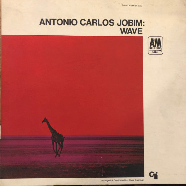 Antonio Carlos Jobim - Wave - VG- (Low grade vinyl) LP Record 1967 CTI A&M Stereo USA Original Vinyl - Jazz / Bossa Nova / Latin Jazz - Shuga Records