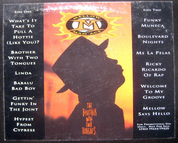 Mellow Man Ace - The Brother With Two Tongues - Mint- LP Record 1992 Capitol USA Promo Vinyl - Hip Hop / Boom Bap - Shuga Records