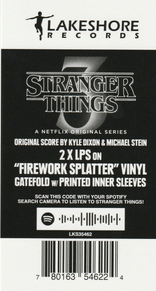 Kyle Dixon & Michael Stein - Stranger Things 3 - Mint- 2 LP Record 2019 Lakeshore Invada Firework Splatter Vinyl - Netflix Series Score / Soundtrack - Shuga Records