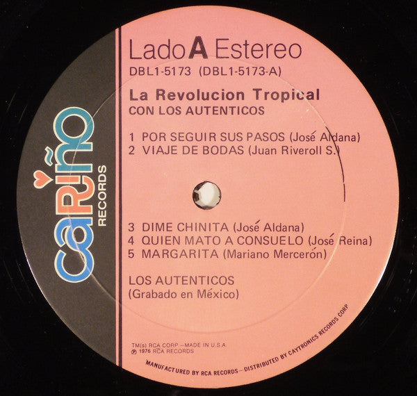 Los Auténticos – La Revolucion Tropical - Mint- LP Record 1976 Cariño USA Vinyl - Latin / Cumbia - Shuga Records
