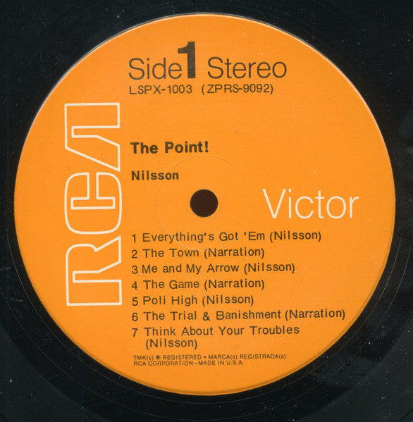 Harry Nilsson - The Point! - VG+ (VG- cover) LP Record 1971 RCA USA Vinyl & Comic Booklet - Rock / Pop Rock - Shuga Records