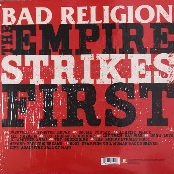 Bad Religion - The Empire Strikes First - New LP Record 2019 Epitaph Vinyl - Punk - Shuga Records