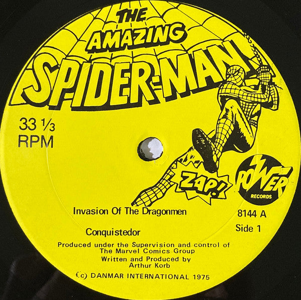 The Amazing Spider-Man - The Invasion Of The Dragon-Men Vol. II - Near Mint- LP Record 1974 Power USA Vinyl - Comic Book Story / Children's - Shuga Records