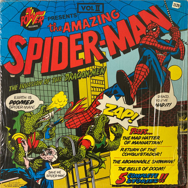 The Amazing Spider-Man - The Invasion Of The Dragon-Men Vol. II - Near Mint- LP Record 1974 Power USA Vinyl - Comic Book Story / Children's - Shuga Records
