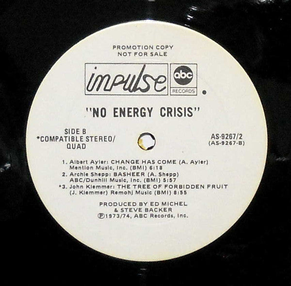 Various - No Energy Crisis - VG+ 2 LP Record 1974 ABC USA Vinyl - Jazz / Free Jazz / Jazz-Soul - Shuga Records