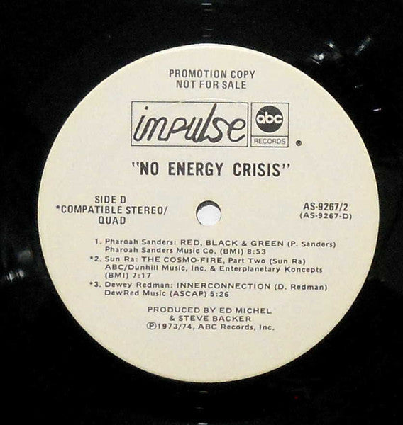 Various - No Energy Crisis - VG+ 2 LP Record 1974 ABC USA Vinyl - Jazz / Free Jazz / Jazz-Soul - Shuga Records