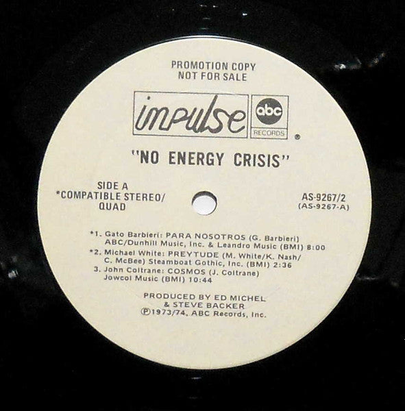 Various - No Energy Crisis - VG+ 2 LP Record 1974 ABC USA Vinyl - Jazz / Free Jazz / Jazz-Soul - Shuga Records