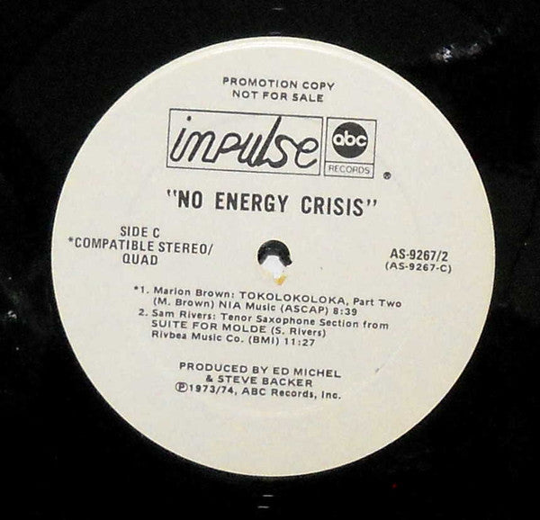 Various - No Energy Crisis - VG+ 2 LP Record 1974 ABC USA Vinyl - Jazz / Free Jazz / Jazz-Soul - Shuga Records
