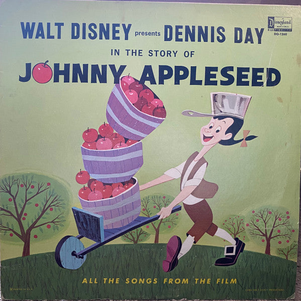Dennis Day - Walt Disney The Story Of Johnny Appleseed - VG+ LP Record 1964 Disneyland USA Vinyl - Story / Soundtrack / Children's - Shuga Records