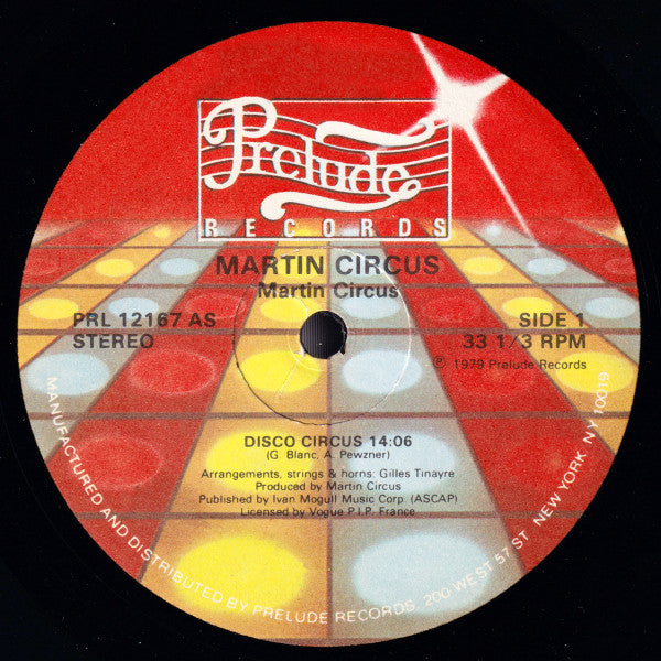 Martin Circus - Martin Circus - VG+ LP Record 1979 Prelude USA Original - Disco / Funk - Shuga Records